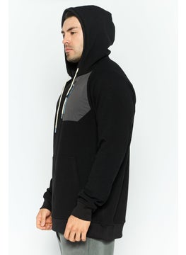 Avalanche Men Sportswear Fit Textured Long Sleeves Outdoor Sweatshirt, Black  - Image 3