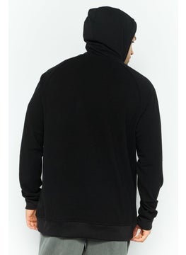 Avalanche Men Sportswear Fit Textured Long Sleeves Outdoor Sweatshirt, Black  - Image 2