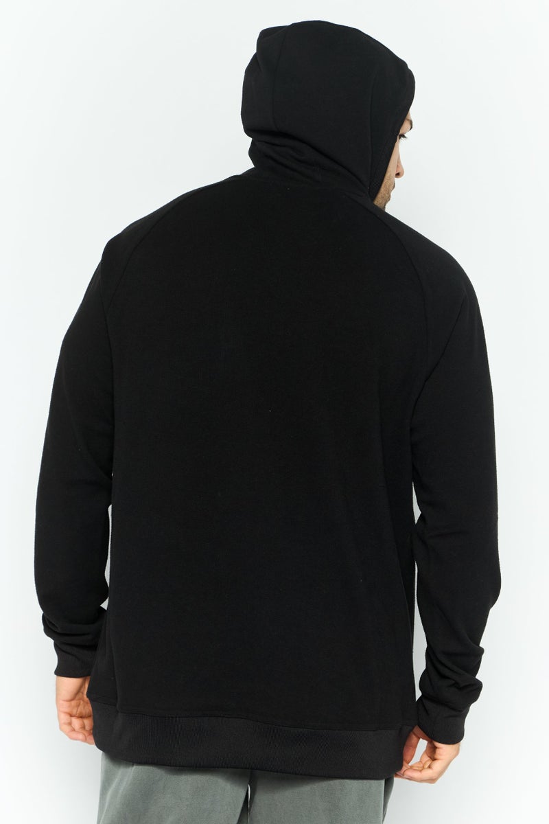 Avalanche Men Sportswear Fit Textured Long Sleeves Outdoor Sweatshirt, Black  - Image 2