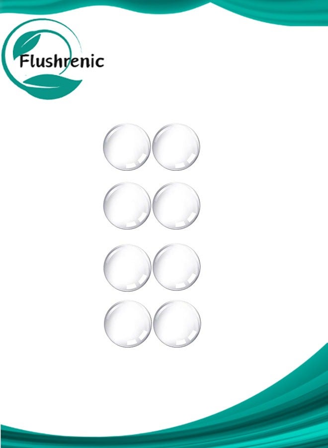 فلوشرينيك موانع الأبواب وحماية الجدران 8 قطع، 5 سم مقبض باب قابل لإعادة الاستخدام وحماية الجدران، موانع أبواب شفافة مستديرة للجدران مع لاصق قوي ذاتي، مصدات أبواب ممتصة للصدمات للجدران - Image 1