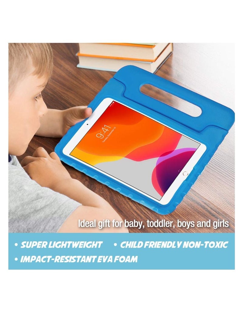 Procases Kids Case for  IPad 10.2 Inch 9th 2021 8th 2020 7th 2019 IPad Air 10.5 Inch 2019 IPad Pro 10.5 Shockproof Convertible Handle Stand Cover Light Weight Kids Friendly Case Blue - Image 4