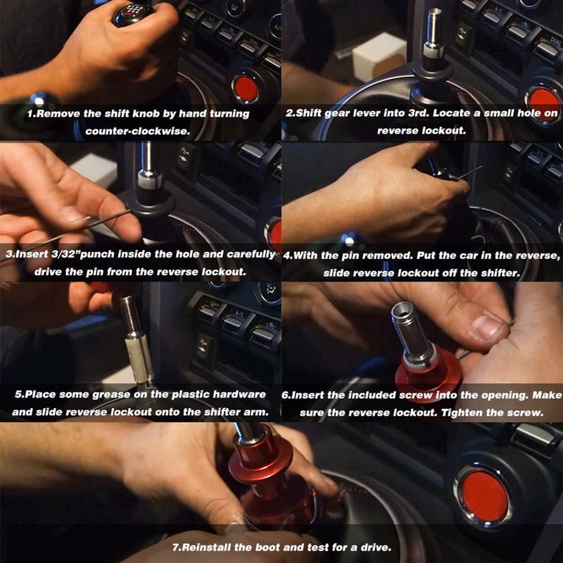 cheekyglo Car Shift Kno oot Retiner, Shift Kno dpter oot Retiner Holder luminum lloy Shift Kno Stopper Shift oot Retiner Connector dpter Fit for SuBaruFT86 GT86,Red-Red - Image 5