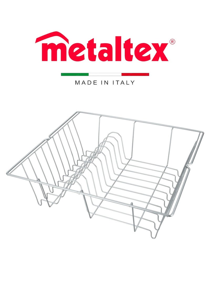 Metaltex Metaltex Lipsia Silver Dish Drainer – Durable & Rust-Proof with Polytherm Coating  - Image 2