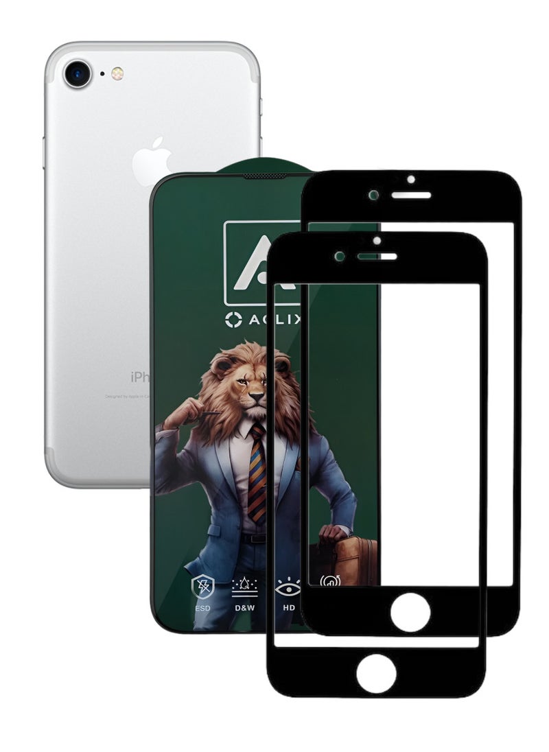 ACLIX 2 Pieces Antistatic ESD Dustproof Premium Quality High Definition Tempered Glass Screen Protector Designed For  iPhone 7 - Image 1