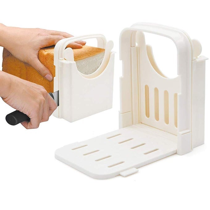 BREAD SLICER ADJUSTABLE BREADROASTLOAF SLICER CUTTERFOLDING BREAD TOAST SLICER BAGEL LOAF SLICER SANDWICH MAKER TOAST SLICING MACHINE WITH 5 SLICE THICKNESSES
