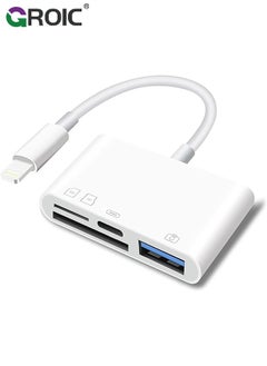 GROIC USB C SD Card Reader with USB 3.0 Port & Charging Port, 4-in-1 USB Type-C Micro SD Memory Card Reader OTG Adapter, Compatible with iPhone 15 Pro Max, iPad Pro, MacBook Pro/Air, Galaxy S8 to S24  - Image 1