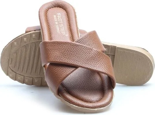 فاست ستيب Women's Comfortable Summer Daily Sea Home Cross Slippers 935ZA111