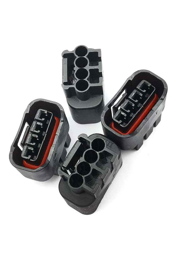 FainWan FainWan 8Pcs Ignition Coil 4 Pin Plug Connector Denso waterproof black socket #90980-11885/7283-7449 Compatible with To-yota Le-xus Camry Yaris  - Image 5