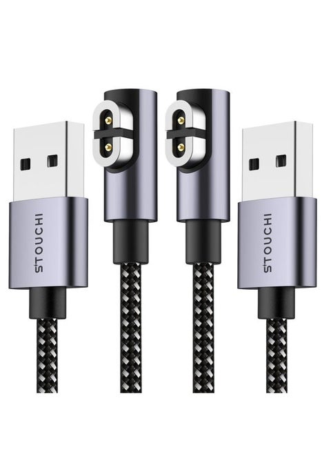 Charging Cable for Shokz, (4FT+6.6FT) 2-Pack Nylon Braided USB A Cord Compatible with AfterShokz Aeropex AS800/ Shokz OpenRun Pro/OpenRun/OpenRun Mini/OpenComm Shokz Charger Replacement