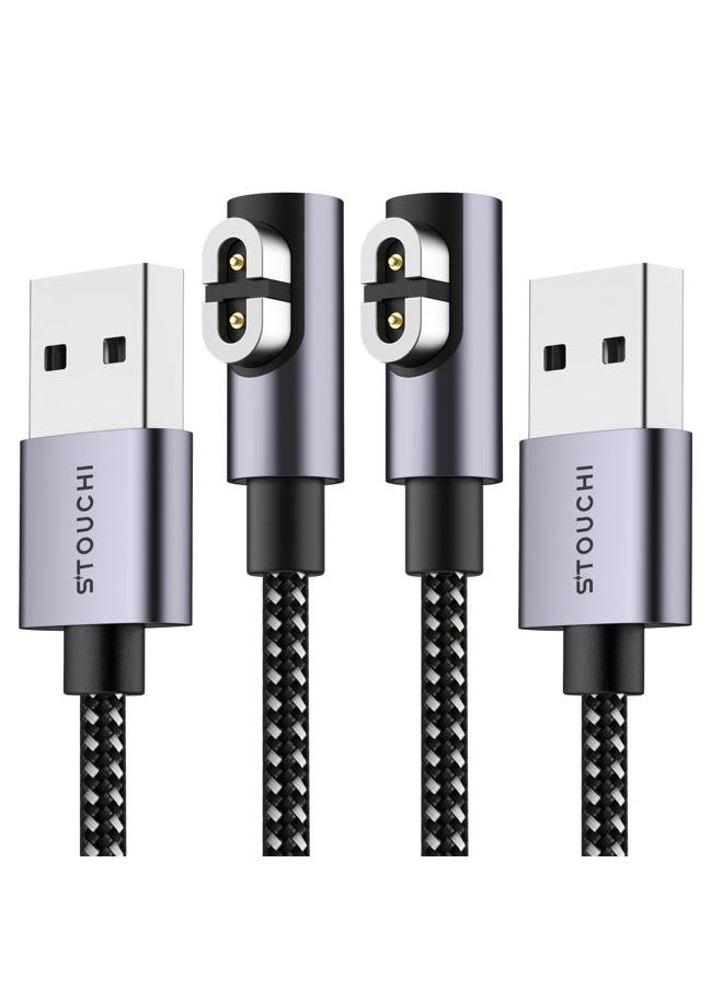 Charging Cable for Shokz, (4FT+6.6FT) 2-Pack Nylon Braided USB A Cord Compatible with AfterShokz Aeropex AS800/ Shokz OpenRun Pro/OpenRun/OpenRun Mini/OpenComm Shokz Charger Replacement