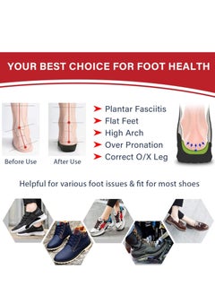 KASTWAVE 3/4 Length Plantar Fasciitis Arch Support Insoles for Men Women and Kids, Orthotics Shoe Inserts for High Arch, Flat Feet, Over-Pronation, Heel Pain Relief, Heel Cushion Inserts, S: Men5-6/Women6-7  - Image 4