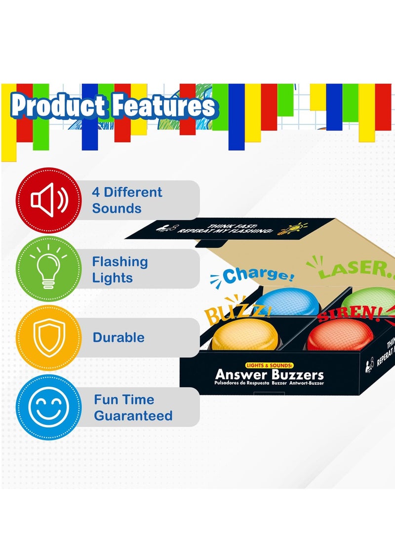 دوركو مجموعة من 4 مزجات ملونة متنوعة ، مزجة لعبة الشبكة ، مزجة لعرض اللعبة للأطفال والكبار وإمدادات المعلمين - Image 2