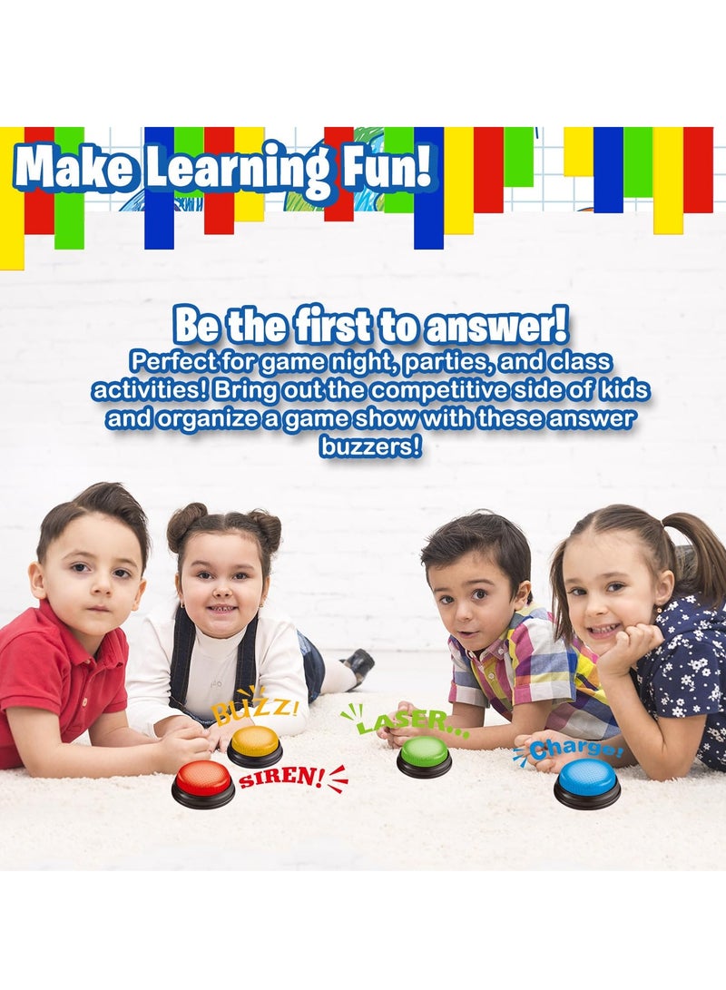 دوركو مجموعة من 4 مزجات ملونة متنوعة ، مزجة لعبة الشبكة ، مزجة لعرض اللعبة للأطفال والكبار وإمدادات المعلمين - Image 4