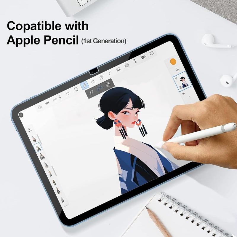 واقي شاشة لجهاز iPad Pro 11 بوصة M5/M4 (2025/2024) زجاج مقسى 9H [متوافق مع Face ID وقلم Apple] شفاف عالي الوضوح متوافق مع الحافظة - Image 5