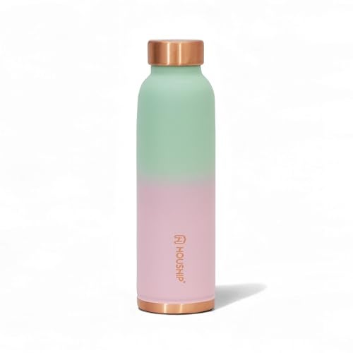 HOUSHIP Pure Copper Water Bottle 950ml – Seamless Leakproof Design, Durable Handcrafted Finish, Ecofriendly Premium Gift for Office, Yoga, Travel - Image 1