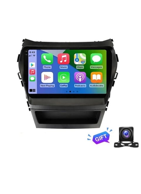 Hyundai Santa Fe 2012 To 2017 Android Screen 4GB RAM Support Apple Carplay Android Auto Wireless QLED Touch Screen DSP AHD Camera Included SIM Card Support Bluetooth