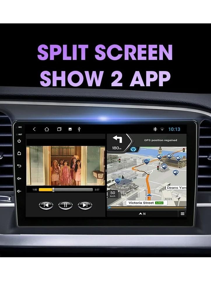RAYMOS - Hyundai Santa Fe 2012 To 2017 Android Screen 4GB RAM Support Apple Carplay Android Auto Wireless QLED Touch Screen DSP AHD Camera Included SIM Card Support Bluetooth - Image 1