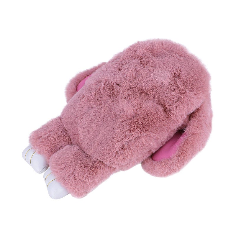 Ylucky Kids Rabbit Faux Fur Backpack Bunny Hare Shoulder Bags Plush Doll Crossbody Handbag Knapsack Women Girls Travel Satchel - Image 2