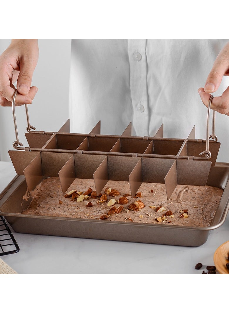 general Brownie baking pan square non-stick cake mold thickened baking tool set for daily enjoyment - Image 3