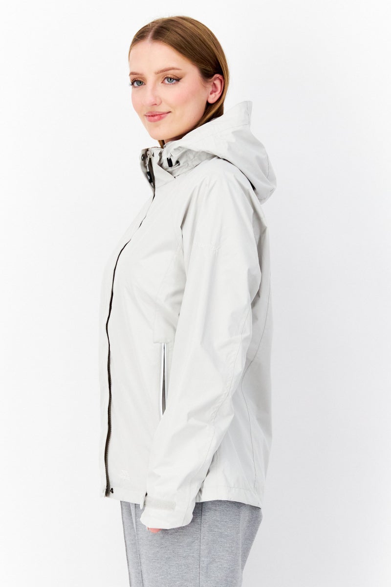 Trespass Women Plain Hooded Jacket, Grey  - Image 2