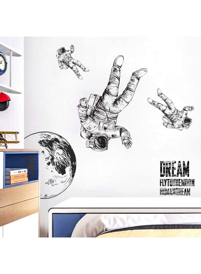 Kiddale Astronaut Wall Sticker Removable Large Spaceman Wall Decal Nursery Decor Gift for Kids Boy Girl Bedroom Art Home Decoration Mural Interior Design - Image 1