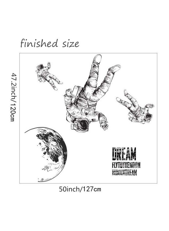 Kiddale Astronaut Wall Sticker Removable Large Spaceman Wall Decal Nursery Decor Gift for Kids Boy Girl Bedroom Art Home Decoration Mural Interior Design - Image 3