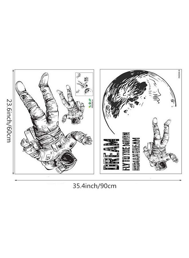 Kiddale Astronaut Wall Sticker Removable Large Spaceman Wall Decal Nursery Decor Gift for Kids Boy Girl Bedroom Art Home Decoration Mural Interior Design - Image 4