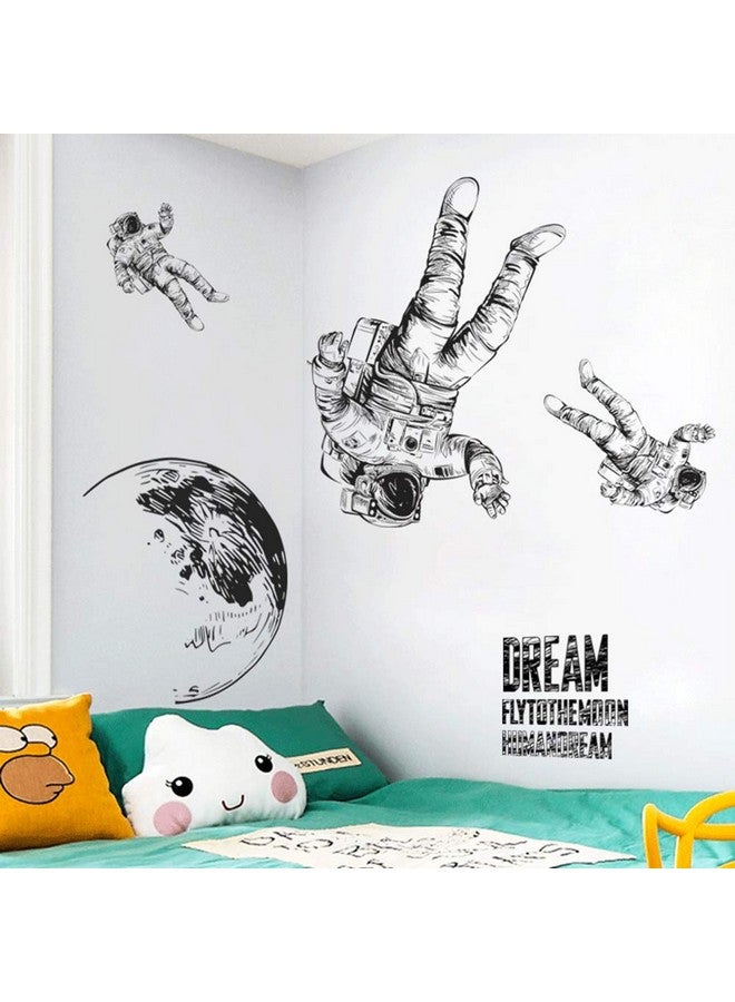 Kiddale Astronaut Wall Sticker Removable Large Spaceman Wall Decal Nursery Decor Gift for Kids Boy Girl Bedroom Art Home Decoration Mural Interior Design - Image 2