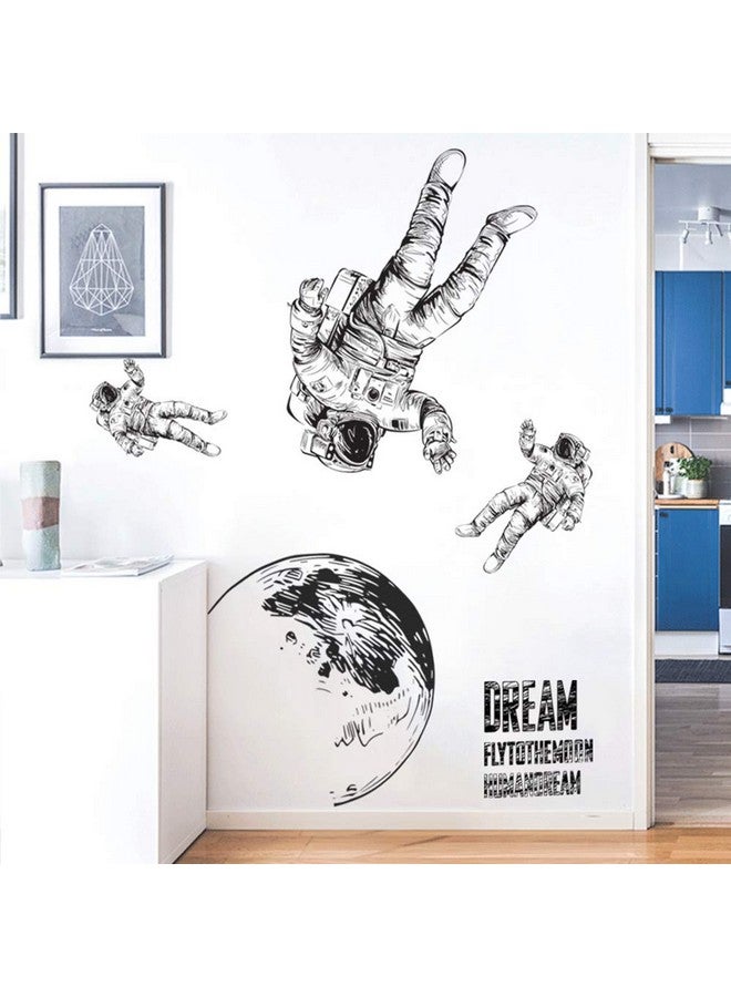 Kiddale Astronaut Wall Sticker Removable Large Spaceman Wall Decal Nursery Decor Gift for Kids Boy Girl Bedroom Art Home Decoration Mural Interior Design - Image 5