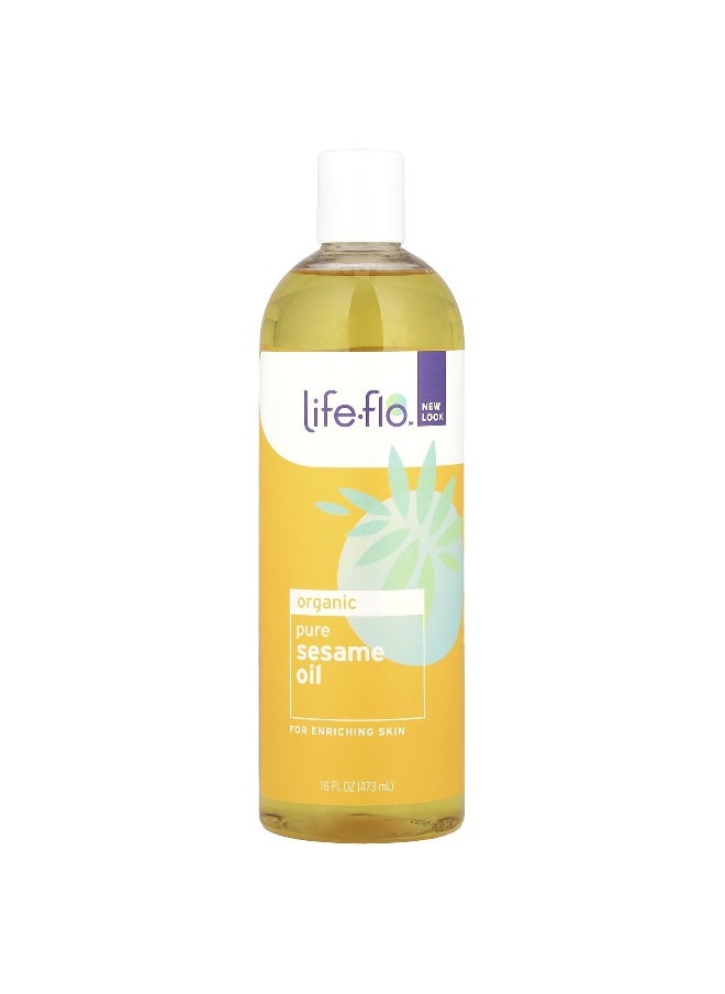 Life-flo Life-flo, Organic Pure Sesame Oil, 16 fl oz (473 ml)  - Image 1