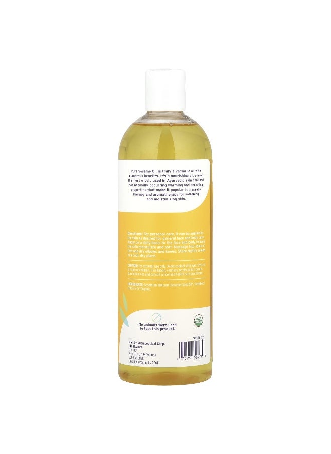 Life-flo Life-flo, Organic Pure Sesame Oil, 16 fl oz (473 ml)  - Image 2