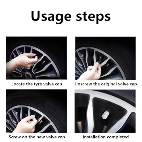 Zytiqt 16 Pack Car Tyre Valve Caps, Durable Valve Stem Caps for Car, Aluminum Alloy Tire Valve Cap Set for Car Truck Motorcycle SUV and Bike, Includes Gold, Blue, Silver, Black Colors - Image 4