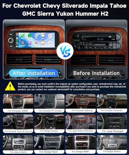 METEESER 2+64G for Dodge Ram 1500/2500/3500 Radio 2002-2006,for Jeep Grand Cherokee 1999-2004,for Jeep Wrangler 2003-2006-Android Wireless CarPlay Android Auto 6.86” IPS Touch Screen Car Radio for Dodge Ram - Image 2