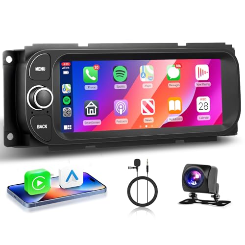 METEESER 2+64G for Dodge Ram 1500/2500/3500 Radio 2002-2006,for Jeep Grand Cherokee 1999-2004,for Jeep Wrangler 2003-2006-Android Wireless CarPlay Android Auto 6.86” IPS Touch Screen Car Radio for Dodge Ram - Image 1