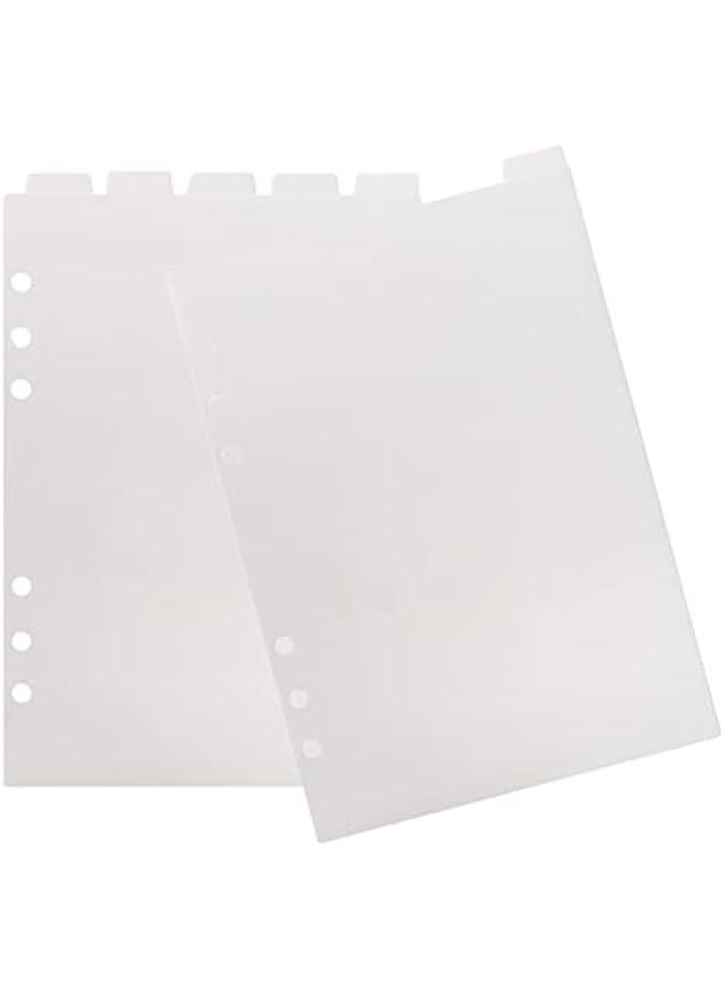 Arabest A5 Plastic Folder Divider Tabs with Removable Adhesive for Professional Binders and Planner Inserts  - Image 1