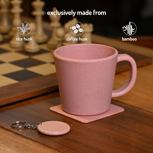 Eha Earth-Friendly Mother's Day & Birthday Gifts | Wedding Gift Set | 2 Coffee Mugs | 375 ml | Made with Rice Husk | Inno-Sand - Image 4