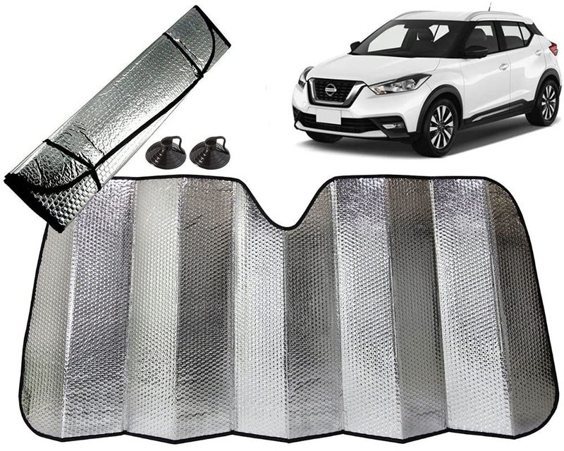 Selifaur - 60x130 cm Foldable Auto Front/Rear Window Car Windshield Sun Shade for Kicks 2019 - Image 1