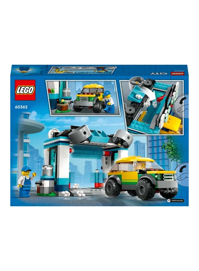 ليغو City Carwash 60362 Building Toy Set; Fun Gift Idea for Kids Aged 6+; Features Spinnable Washer Brushes and Includes an Automobile and 2 Minifigures (243 Pieces)