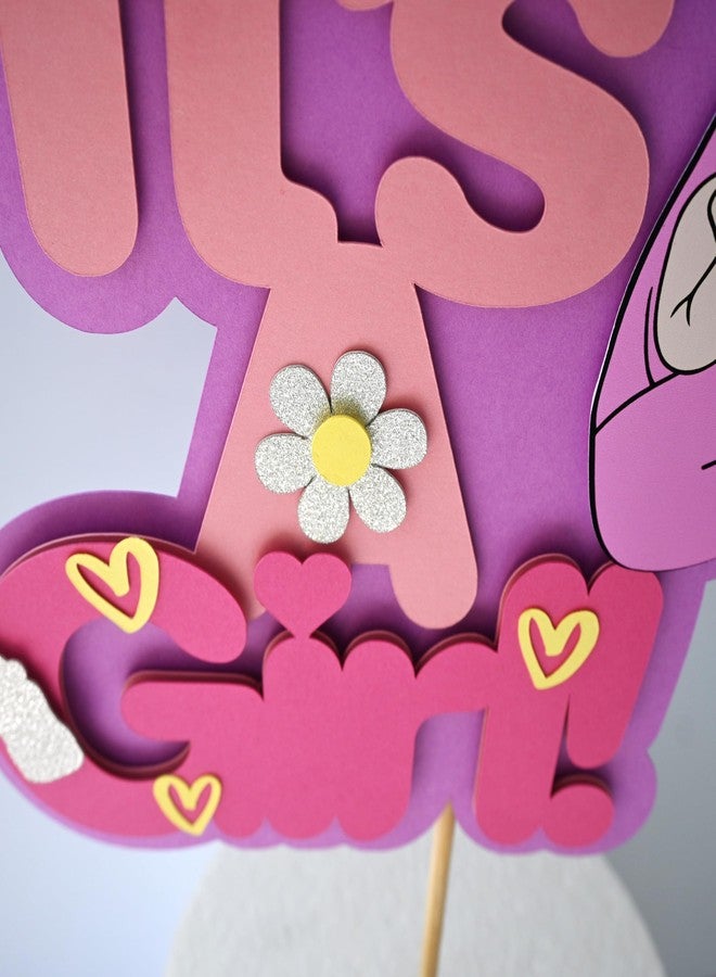 Sam Cute Land زينة كعكة "إنها فتاة" مصنوعة يدويًا من سام كيوت لاند - Image 5