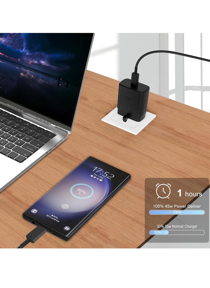 Beauenty - NEW 45W Super Fast USB-C Charger for Samsung Galaxy S24/S23 Series  Google Pixel 9 – Includes 6.6ft 5A Type-C Cable - Image 1