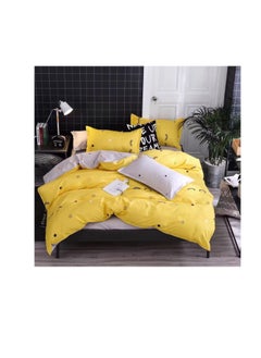 BAIG 4pcs Soft & Breathable Cotton Single Comforter for All Seasons Duvet inserted bedding set 