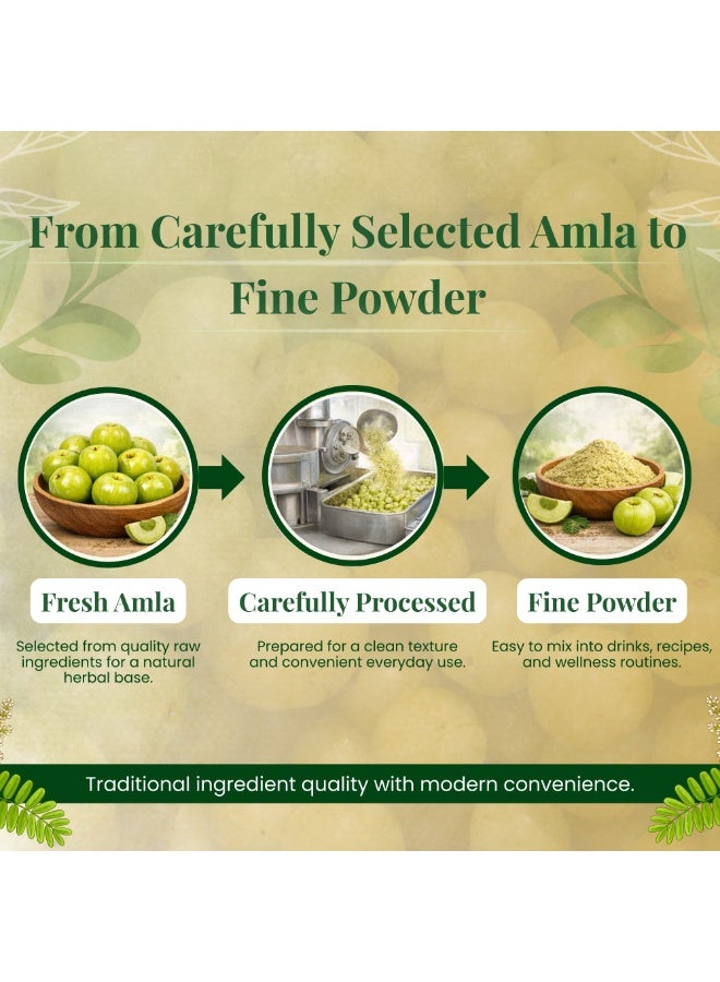 ROOTNRISEBLISS Amla Powder 200g, Indian Gooseberry Powder – Pure & Natural Superfood, Supports Hair Growth, Glowing Skin, Immunity, Digestion & Weight Management, Rich in Vitamin C, No Additives - Image 4