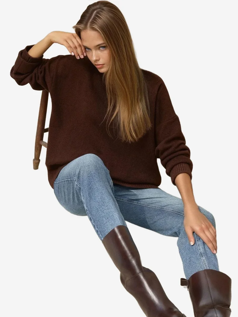 HICCUP Cozy Crew Neck Knit Sweater