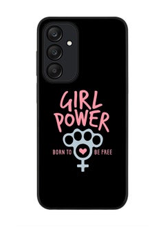 Rugged Black edge case for Samsung Galaxy A25, Slim fit Soft Case Flexible Rubber Edges Anti Drop TPU Gel Thin Cover- Girl Power