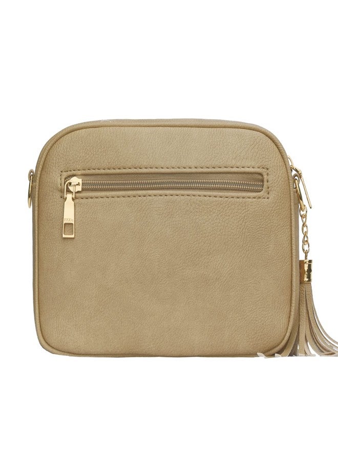 KKXIU Quilted Small Crossbody Bag for Women and Teen Girls Stylish Shoulder Purse with Wide Strap (A-Khaki) - Image 4