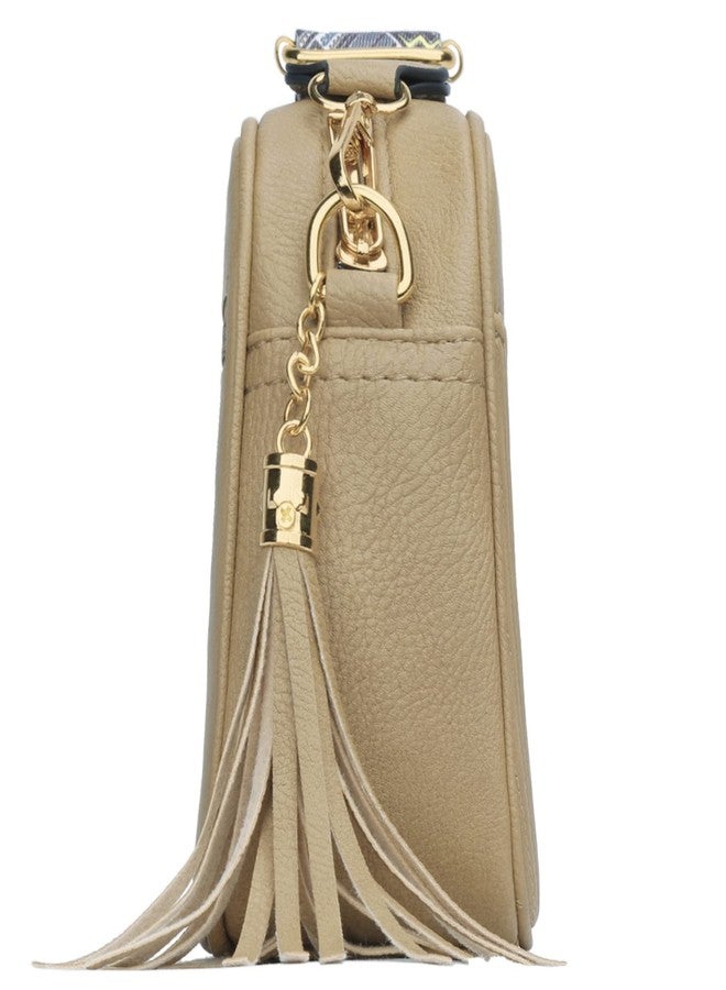 KKXIU Quilted Small Crossbody Bag for Women and Teen Girls Stylish Shoulder Purse with Wide Strap (A-Khaki) - Image 3