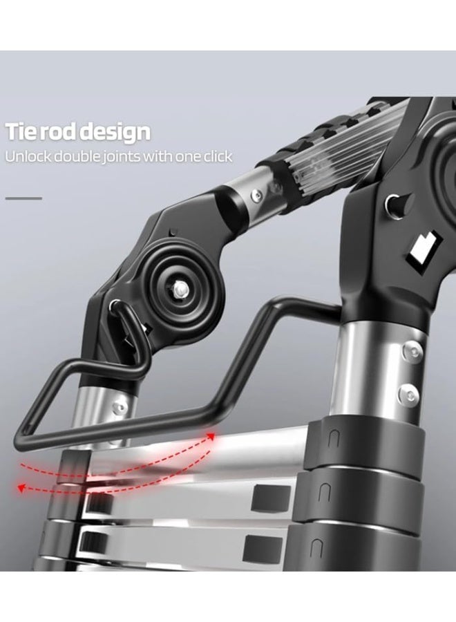 Double Telescopic Ladder – 5.8m Height (2.9+2.9m), Folding Multipurpose Ladder – Easy to Carry and Store, Professional & Commercial Use - Image 2