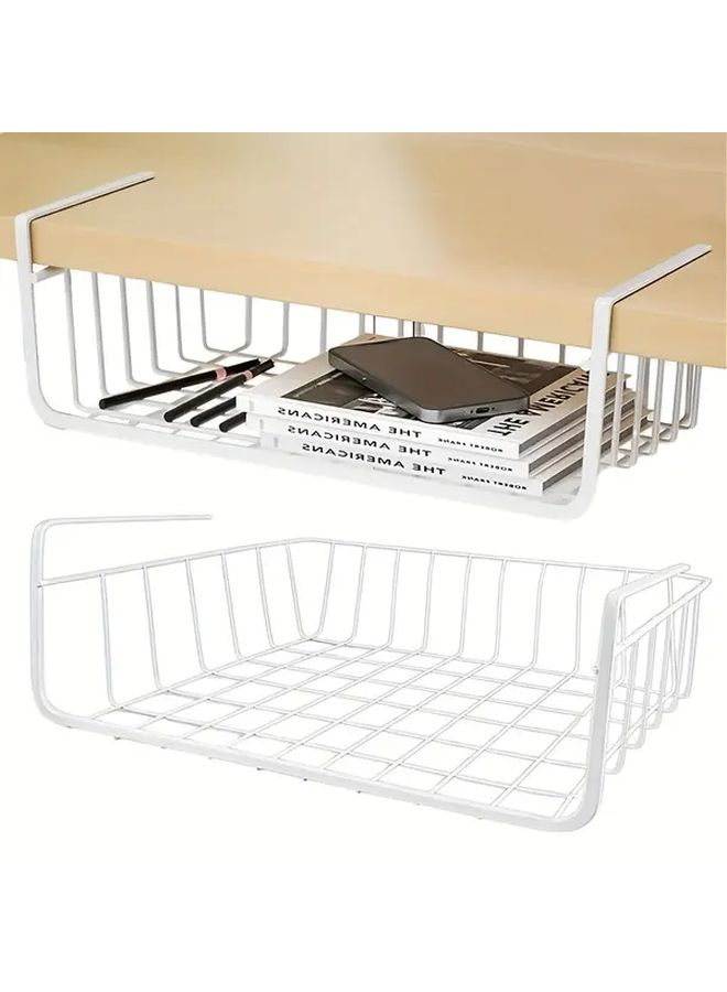 Black Stackable Metal Hanging Basket Storage Organizer For Kitchen Pantry Office - Image 4