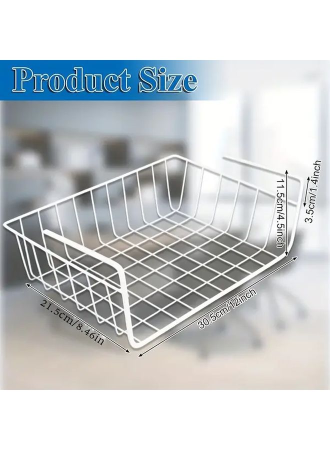 Black Stackable Metal Hanging Basket Storage Organizer For Kitchen Pantry Office - Image 3