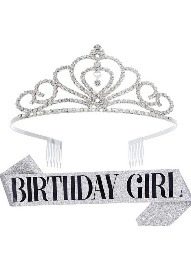 Kilshye Silver Crowns Girls Rhinestone Princess Tiaras Wedding Bride Tiara Birthday Party Crown Headband For Women (Girls) - Image 1